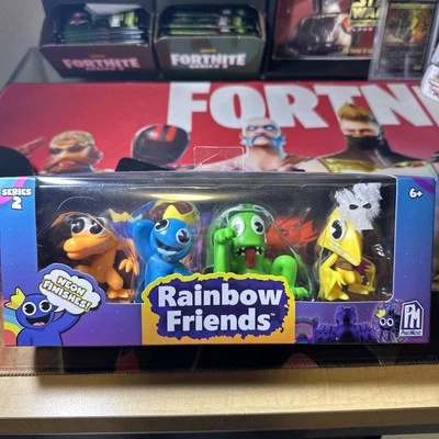 Rainbow Friends Serie 2 Acabados Neón Paquete de 4 Azul Verde Naranja Amarillo Foto 1 de 4
