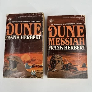 Frank Herbert DUNE and Dune Messiah Vintage Paperback Books 1981-82 Reader Copy - Picture 1 of 19