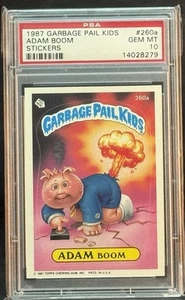 1987 GARBAGE PAIL KIDS SERIES 7 #260A ADAM BOOM PSA 10 GEM MINT - Picture 1 of 2