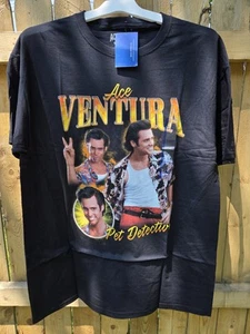 ACE VENTURA Pet Detective T-Shirt Black Men's Size Large NWT Jim Carrey - Picture 1 of 3