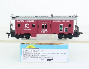HO Athearn Bev-Bel 2214 Chessie System B&O C-3017 Bay Window Safety Caboose - Picture 1 of 9