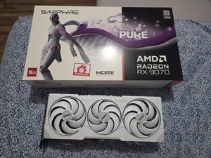Sapphire AMD Radeon PURE RX 9070 16G D6 OC White Graphics card 11349-02-20G - Photo 1/22