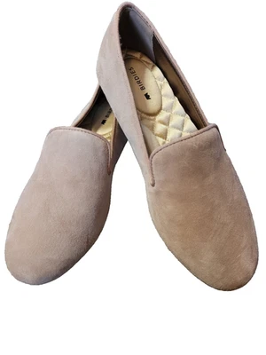 Birdies Talla 5 Estornino Zapato Mocasín Sin Cordones Plano Taupe/Tostado/Latte Gamuza Cuero Foto 1 de 4