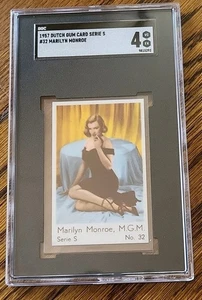 MARILYN MONROE 1957 Dutch Gum Serie S#32 Recent SGC Looks Nm+ - Picture 1 of 3