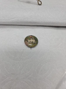 Vintage 1" Dupont munizioni senza fumo cani da caccia pinback bottone RARO polvere - Foto 1 di 9