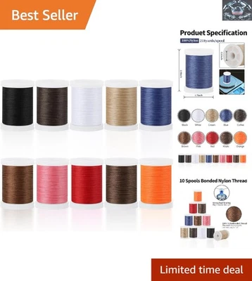 Hilo de tapicería de alta resistencia - 10 carretes de nailon de 218 yardas para manualidades y hágalo usted mismo Foto 1 de 4