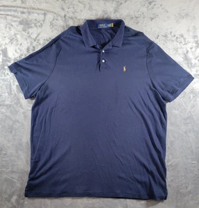 Camisa Polo Ralph Lauren Calce Clásico Para Hombres XXL Azul Preppy Poni Manga Corta - Imagen 1 de 6