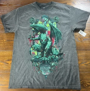 Universal Halloween Horror Nächte HHN 2025 Gargoyle Logo Kohle T-Shirt Neu mit Etikett Medium - Bild 1 von 8