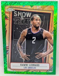 KAWHI LEONARD 2024-25 Topps Cromo VERDE LOGO REFRACTOR Show & Tell #ST-4 LA - Imagen 1 de 2