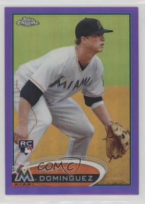 2012 Topps Chrome Retail Purple Refractor Matt Dominguez #159 - Image 1 of 2