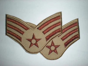 USAF DESERT DCU SGT RANK -TAGLIA INTERA-1 COPPIA-TAGLIO BORDATO - Foto 1 di 1