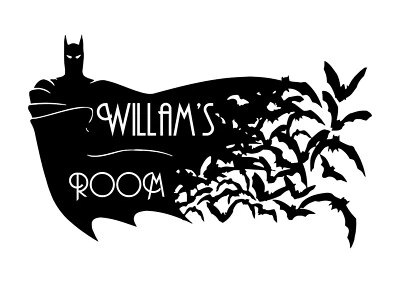 Personalised Any Name Batman Wall Decal 3D Art Sticker Vinyl Room Bedroom Gift 4 - image 1 of 4