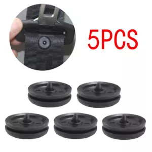5Pcs Black-Seat Belt Stopper Buckle Button Clip Fastener Safety Car-Accessories - Picture 1 of 8