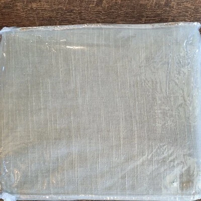 POTTERY BARN EMERY 亚麻棉布 72 英寸 x 90 英寸矿物蓝色单面板 — 第 1/3 张图片