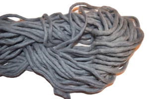 10 yards Hand Felted Merino Art Yarn, Extra Chunky, Felt Weaving Yarn Gray - Picture 1 of 4