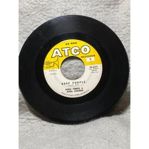 Vintage ATCO Records 45 RPM - Deep Purple NINO TEMPLE & APRIL STEVENS - Picture 1 of 2