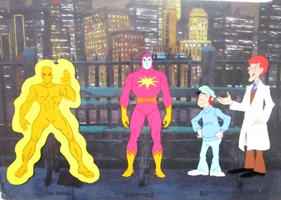 1977 BATMAN FILMATION ORIGINAL PRODUCTION drawing MODEL CEL  comic book art - Image 1 of 4