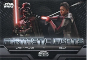 Star Wars Chrome Black 2023 Topps Fantastic Fights FF-24 Darth Vader & Reva - Picture 1 of 1