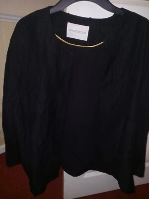 Vintage 1990s Black Lightweight Windsmoor Jacket: Size 16 - Image 1 of 3