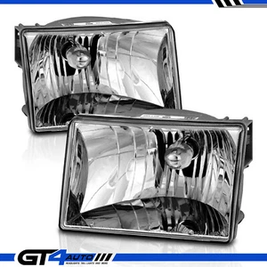 Fits 1993-1996 Grand Cherokee Crystal Factory Headlights Left Right Pair - Picture 1 of 4