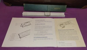 Alter REISS-RECHENSTAB - SYSTEM RIETZ (HOLZ) mit GEBRAUCHSANLEITUNG - VINTAGE - Bild 1 von 5