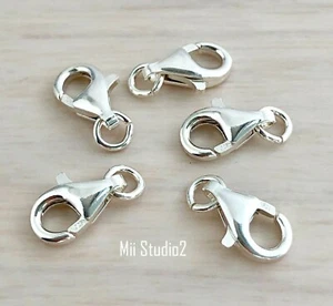 10pcs 11mm Lobster claw clasp Pear shape parrot sterling silver trigger F32s - Picture 1 of 3
