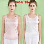 Women 100% Knit Silk Vest Camisole Shirt Sleeveless Round Neck T-Shirt Tank Tops