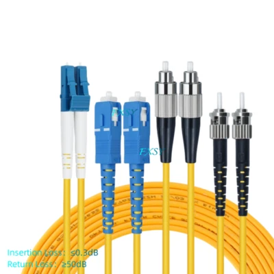 5Pcs 1-15m LC UPC to LC SC FC ST UPC SM OS2 LSZH Duplex Fiber Optical Patch Cord - Image 1 of 4
