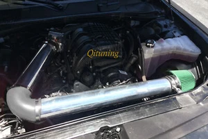 Black Green 2PC For 2011-2016 Dodge Challenger 3.6L V6 Cold Air Intake + Filter - Foto 1 di 1