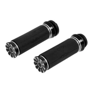 Custom Chrome T Spoke Grips for Harley-Davidson Throttle by Wire model 08-UP - Picture 1 of 2