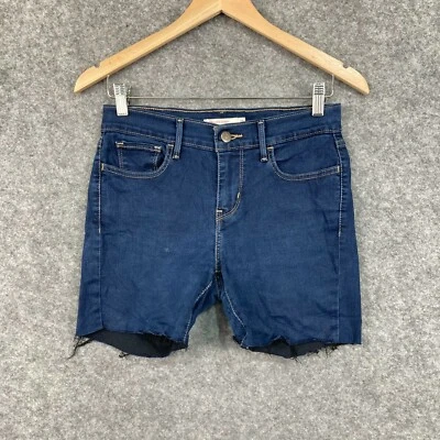 Pantalones cortos Levis para mujer talla 28 AU 8-10 azul corte elástico denim tiro medio 5725 Foto 1 de 4