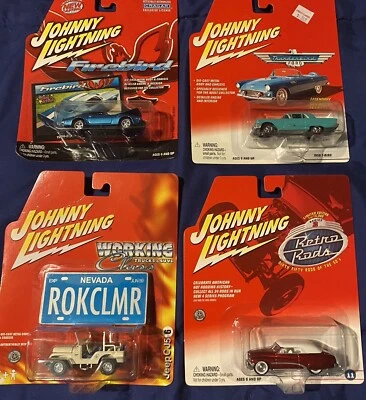 LOT OF 4 - WHITE LIGHTNING JEEP CJ5 JOHNNY LIGHTNING WORKING CLASS, FIREBIRD - Image 1 of 4