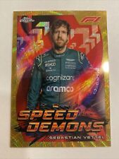 2022 Chrome Formula 1 Speed Demons Gold Wave Refractor /50 Sebastian Vettel