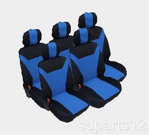 5 X Bezüge Blau-Schwarz Abdeckungen Sitze Für Seat Alhambra & Opel Sintra 5 - Imagen 1 de 1
