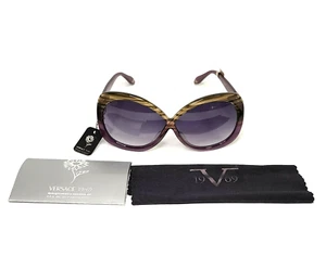 Versace 19-69 Women's Sunglasses, Brown/Purple Frame, V8036 C1 62-6-135 Open Box - Picture 1 of 10