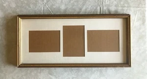 VTG Wood Collage Frame with Mat for (3) 5"x7" pictures with NON-GLARE GLASS - Picture 1 of 5