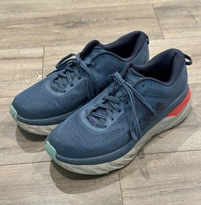 HOKA ONE ONE Men’s Bondi 7 Running Shoes 12 Blue Red Teal 1110518-RTOS - Picture 1 of 13