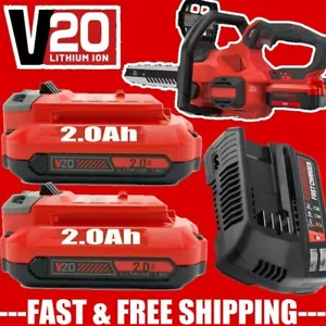 2Pack 20V V20 2.0Ah For Craftsman 20Volt MAX Li-ion Battery and CMCB104 Charger - Picture 1 of 22