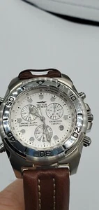 Sector 250 Chrono Alarm Saphirkristall Echtleder braunes Armband Herrenuhr - Bild 1 von 11