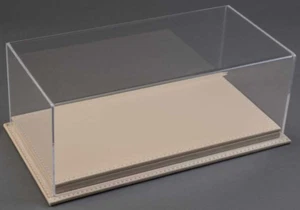 Atlantic Case Mulhouse 1:24 Acrylic Model Display Case Beige Leather Base 10080 - Picture 1 of 3
