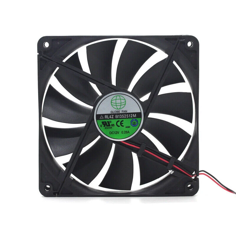 GLOBE FAN RL4Z B1352512M 12V 0.28A 135*135*25MM 13.5CM 2Pin Cooling Fan - Bild 1 von 2
