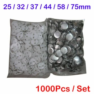 1000pcs 25-75mm Blank ABS Pin Badge Button Supplies for Badge Maker Machine - Picture 1 of 15