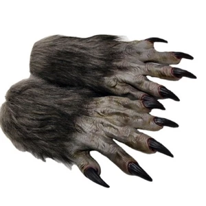 Latex Werewolf Gloves Cosplay Horror Halloween Costume Props Ghost Gloves Horror - Picture 1 of 7