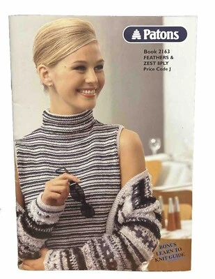 Patons Knitting Pattern Book 2163  Feathers & Zest 8ply * 8 designs Sizes 8-26 - Image 1 of 4