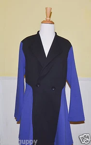 Comfy USA Womens Double Breasted Jacket Black & Blue - NWT - Picture 1 of 4