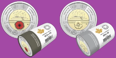 Set of 2025 Canada Unknown Soldier Two Dollar Poppy Toonie Coin Mint UNC $2 Toon - Image 1 of 4