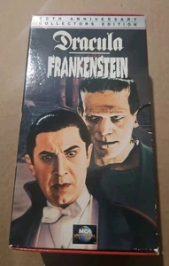 Dracula & Frankenstein VHS Set 60th Anniv Vintage Horror Classic Movie Tested VG - Picture 1 of 11