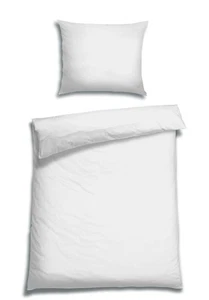 B-Ware / 2. Wahl - Bettwäsche Edel-Satin uni weiß 140 x 200 cm Florella - Bild 1 von 2