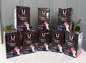 U by Kotex Extra Heavy Overnight UltraThin Pads w Wings Lot Of 8 Boxes 80 Total - Picture 1 of 5