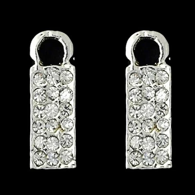 Crystal Rhinestone Zipper Pull, 20mm(13/16") Long, Set of 2, T-1855 - Image 1 of 2